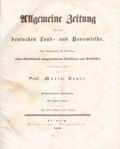 Allgemeine Zeitung für die Deutschen Land- und Hauswirthe 1840