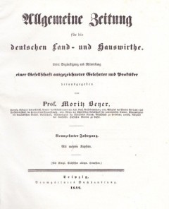 Allgemeine Zeitung für die Deutschen Land- und Hauswirthe 1842