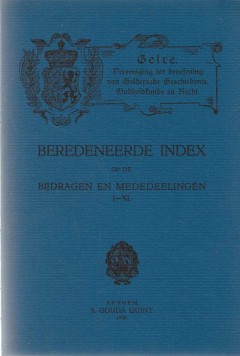 Beredeneerde Index op de Bijdragen en Mededelingen I-XL