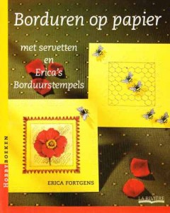 Borduren op papier met servetten en Erica's Borduurstempels