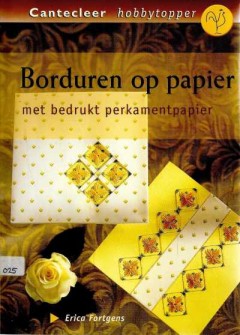 Borduren op papier met bedrukt perkamentpapier