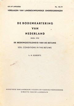 De bodemkartering van Nederland deel VIII. De bodemgesteldheid van de Betuwe
