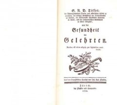 Tissot Von der Gesundheit der Gelehrten 1768