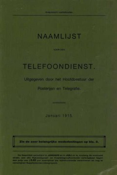 Naamlijst voor den Telefoondienst