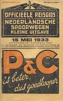 Officieele Reisgids der Nederlandsche Spoorwegen Kleine Uitgave 15 mei 1933