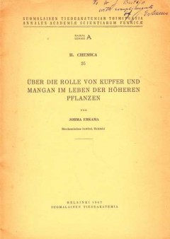 Über die Rolle von Kupfer und Mangan im Leben der Höheren Pflanzen