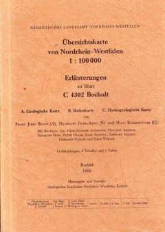 Übersichtskarte von Nordrhein-Westafeln 1: 100 000