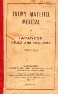 Enemy Materiel Medical Japanese Drugs and Medicines Medical No. I