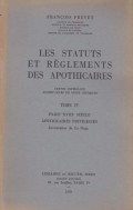 Les status et reglements des apothicaires