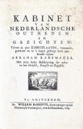 Kabinet van Nederlandsche outheden en gezichten