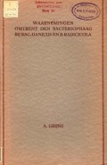 Waarnemingen omtrent den Bacteriophaag bij Bac. Danicus en B. Radicicola